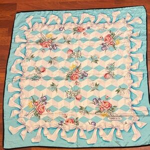 Tiffany & Co. Blue and White vintage Floral scarf